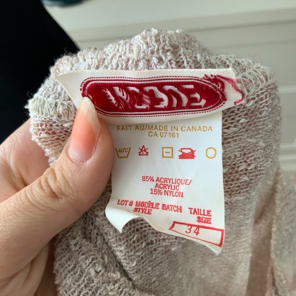 Vintage 90’S EN VOGUE Knitted Beige Pink Short Sleeve Top Shirt Size Medium - Picture 13 of 15